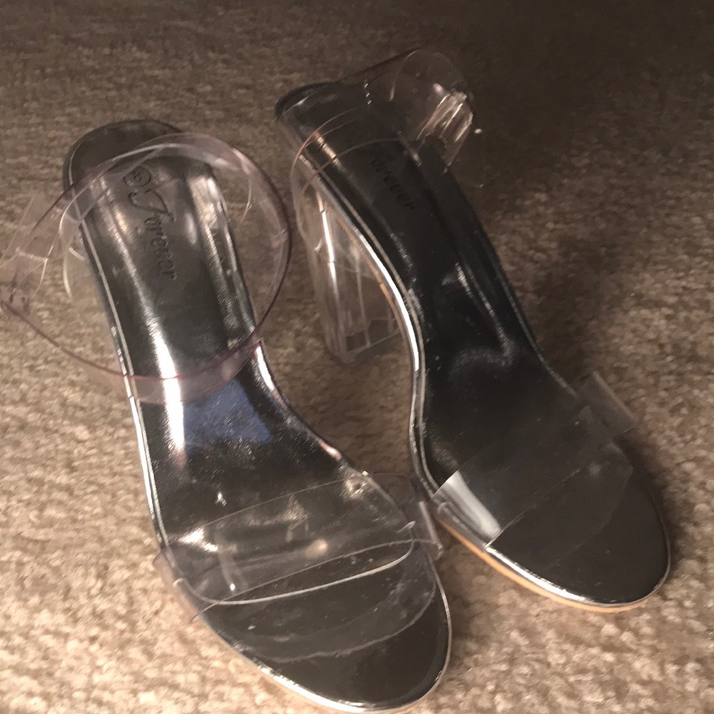 Clear high heels